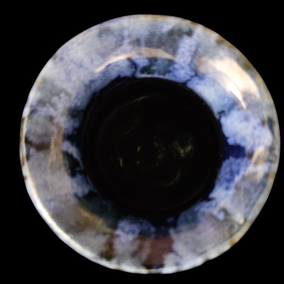 Vintage Brush McCoy Pottery Blue Onyx Drip Glaze 6.25" Vase – Circa 1920s - Picture 6 of 6